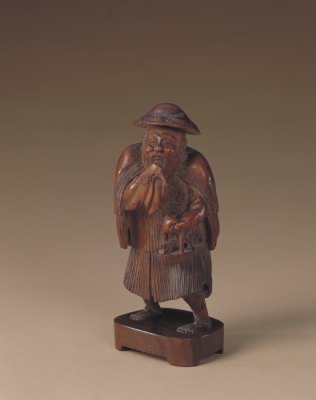 图片[1]-Zhu Sansong Bamboo Carving Fisherman-China Archive